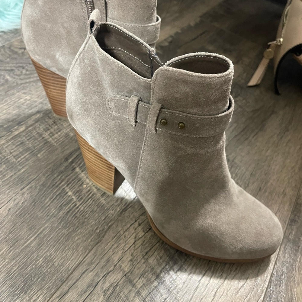 Franco Fortini Taupe Suede Heeled Boots